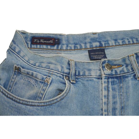 F. by Faconnable Vintage High-Waisted Light Wash Jeans – Women’s Size 14 - Picture 8 of 12